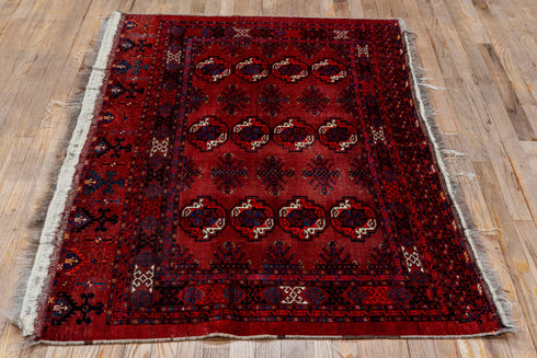 Antique Torkaman Area Rug (3' x 6')